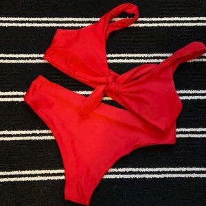 Red SHEIN bikini